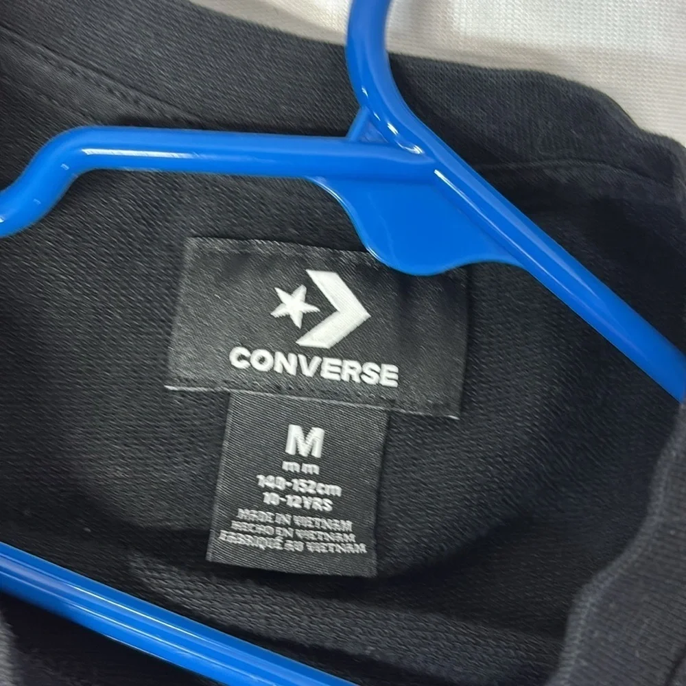 Converse Kids Black and Lavender long sleeve Sweatshirt medium(10-12 yr)